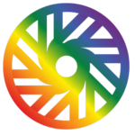 About Us - Sesh Coworking logo, rainbow wheel Midtown flexible workspace offices coworking Houston