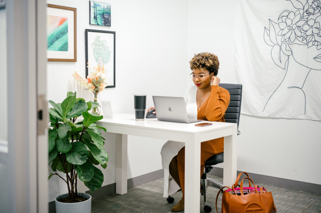 Private Offices at Sesh Coworking, located in Midtown, Houston's first female-centered LGBT & POC allied coworking space